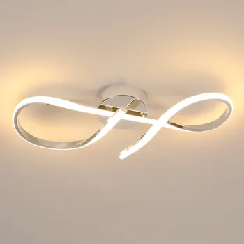 STROPNÍ SVÍTIDLO PLAFON CHROM ZÁVĚSNÉ LED MODERNÍ DO OBÝVACÍHO POKOJE 3000K 24W