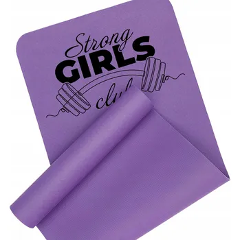 podložka na cvičení PODLOŽKA NA CVIČENÍ PROTISKLUZOVÁ FIALOVÁ NA JÓGU FITNESS Strong Girls Club
