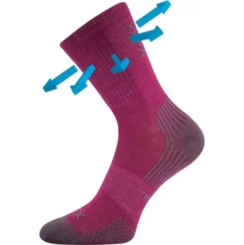 Dámské ponožky VOXX Ponožky dětské slabé z merino OPTIMALIK s ionty stříbra FUXIA (3 páry) 30-34 126565