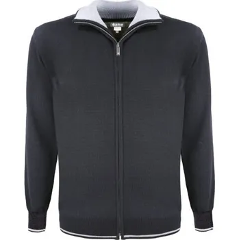 Pánský svetr Kama pánský pletený Merino svetr s podšívkou 3107 111 - tmavě šedá XXXL