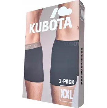 Boxerky 2-pack KUBOTA Pánské boxerky slipy bavlněné 2 ks černé XXL