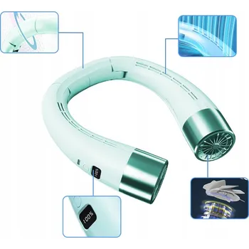 Domácí ventilátor MINI WIATRAK PRZENOŚNY USB VENTILÁTOR NA KRK AKUMULÁTOR ZÁVĚSNÝ