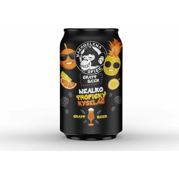 Pivo Nachmelená opice Nealko Tropický Kyseláč 0,33 ml plech 0,5 % alkoholu