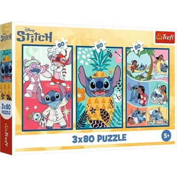 Puzzle TREFL 3X80 EL. SVĚT STITCHE [PUZZLE]