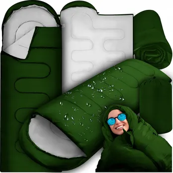 Spacák Spací pytel Maxsell syntetický mumie voděodolný s kapucí 2v1 s obalem