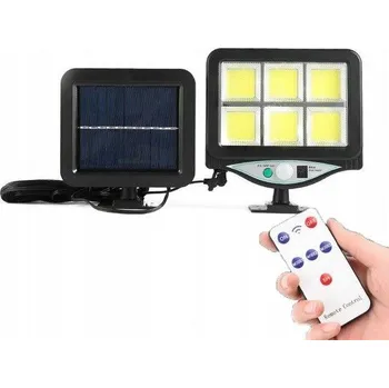 Venkovní osvětlení SOLÁRNÍ LAMPA FASÁDNÍ SE SENZOREM POHYBU A SOUMRAKU 120 LED COB