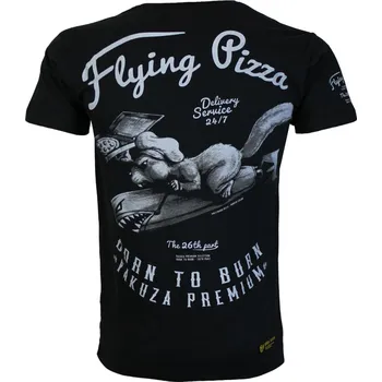 Pánská móda Yakuza Premium Pánské tričko YPS-3800 - černé - 3800_BLK Velikosti: M