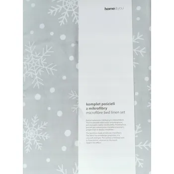 Povlečení POVLEČENÍ HOME&YOU z mikrovlákna s vánočním motivem sněhové vločky 200x220