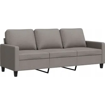 Pohovka VidaXL 3místná pohovka, barva taupe, 180 cm, čalouněná látkou