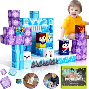 ostatní stavebnice STAVEBNICE KOSTKY ŠESTIHRANY PRO DĚTI 100 DÍLKŮ SADA DÁRKY VELKÁ