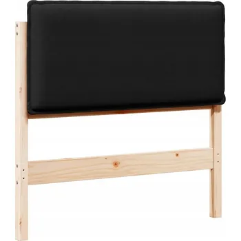 Čalouněné čelo postele s čelo Přirozená a černá 75 cm