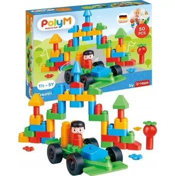 ostatní stavebnice Stavební Stavebnice pro děti 18m+ MĚKKÉ bezpečné 50 dílů City PolyM
