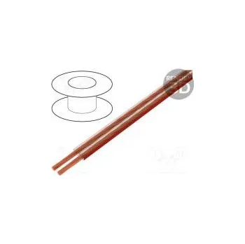 elektrický kabel Vodič reproduktorový 2x6mm2 lanko Cu průhledná nestíněný PVC