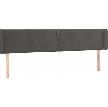 VidaXL Čelo postele s ušima, tmavě šedé, 203x16x78/88 cm