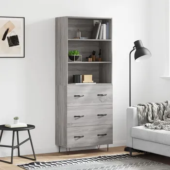 Příborník a kredenc zahrada-XL Skříň highboard šedá sonoma 69,5 x 34 x 180 cm kompozitní dřevo 3189379