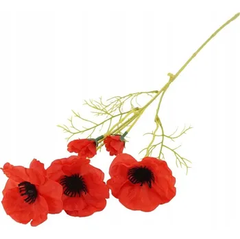 umělá květina MÁK MAKI POLNÍ KVĚTY 51 CM VĚTVIČKA