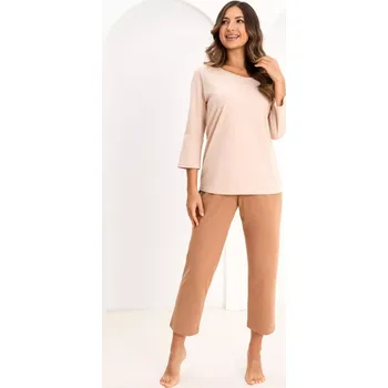 Pánská móda DÁMSKÉ PYŽAMO 744 W/26 Béžová L