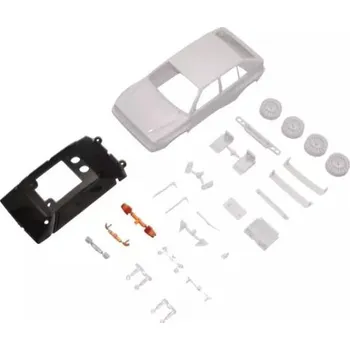 RC model auta Karoserie Lancia Delta 1992 White Body Set w/ 4WD Rims (nebarvená)
