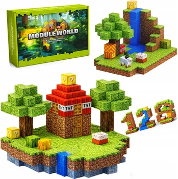 ostatní stavebnice STAVEBNICE 3D 240 kusů XXL Magnet + FIGURKY Dětská krabice