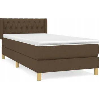Postel Kontinentální postel s matrací 203 x 93 x 78/88 cm, tmavě hnědá