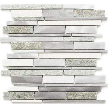 Obklad Mozaika WzorcowniaStudio 30 x 31 cm, odstíny šedé a stříbrné