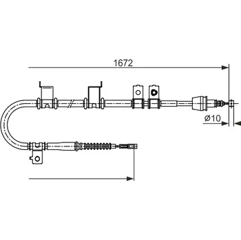 Lanko parkovací brzdy Tazne lanko, parkovaci brzda, 1 987 482 713