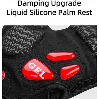 Cyklistické rukavice CYKLISTICKÉ RUKAVICE S GELOVÝMI VLOŽKAMI VELIKOST M ČERNO-ČERVENÉ