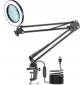 Lampička Lampa Biurkowa s 10-ti otočnými zvětšovacími lampami a světlem