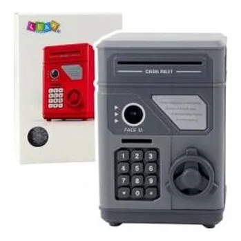 Panenka Sejf elektroniczny bankomat Skarbonka na PIN szary