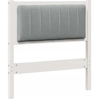 Čalouněné čelo postele s čelo Bílá 75 cm Masivní borové dřevo