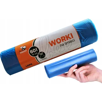 Pytle na odpadky Pytle na odpadky papír 60L 15ks modré Pevné Silné