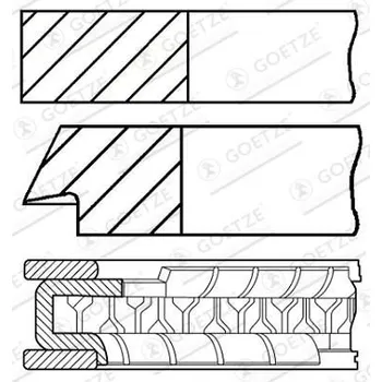 Motor automobilu Sada pístních kroužků GOETZE ENGINE 08-502400-00