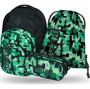 BAAGL Coolmate 3dílný školní set, Green