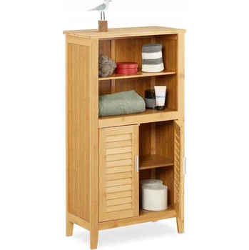 regál Koupelnový regál Relaxdays cappuccino 25 x 50 x 92 cm