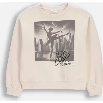 Chlapecká mikina Coccodrillo dětská mikina bavlna béžová velikost 128