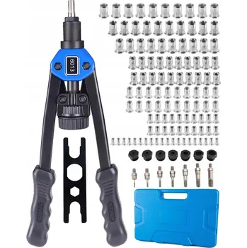 Nýtovací pistole Ruční nýtovací kleště na nýtovací matice nýty m3 m4 m5 m6 m8 m10 m12 + kufr