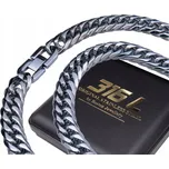 STŘÍBRNÝ NÁRAMEK + STŘÍBRNÝ ŘETÍZEK NA KRK 9 mm