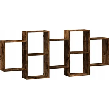 police VidaXL Nástěnná police, kouřový dub, 159x18x65 cm