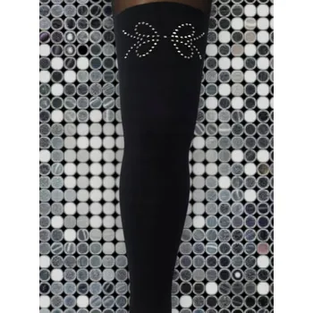 Milusie dětské černé polyamidové punčocháče velikost 122