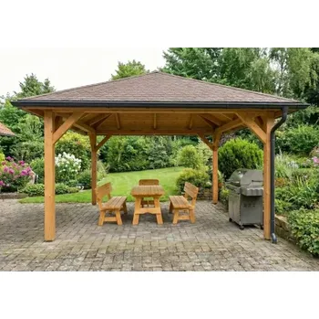 Zahradní stavba Dřevěná pergola Altán Kuba L 400x400 Premium