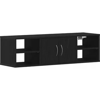 police Nástěnná police Dub černý 140x41x75 cm Technické dřevo