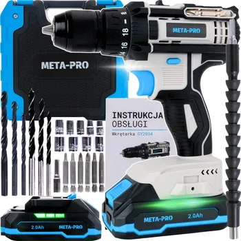 Vrtačka AKU VRTAČKA 20V 30NM 2x AKU 2.0AH + KUFR