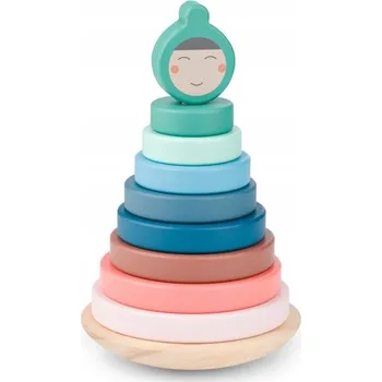 Dřevěná hračka BS Toys, dřevěná skládačka třídič - balanční věž