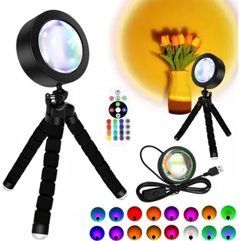 QUIGO LAMPKA RGB 16 KOLORÓW 4 REŽIMY TRIPOD USB REGULACE JASU APP