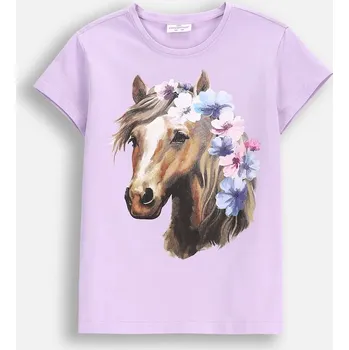 Chlapecké tričko Coccodrillo dětské tričko fialové bavlna velikost 104