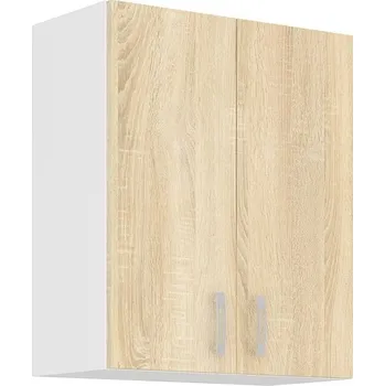 Kuchyňská linka Horní skřínka SARA - 60 G-72 2F, Bílá / Dub Sonoma