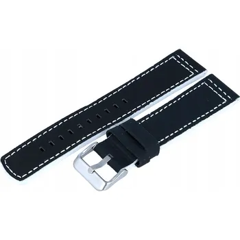 Řemínek na hodinky PACIFIC W40.01.24MM ŘEMÍNEK K HODINKÁM ORIGINÁLNÍ ČERNÝ BÍLÁ NIT