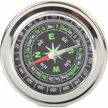 KOVÝ KAPESNÍ KOMPAS BUSOLA TURISTICKÁ MAGNETICKÁ