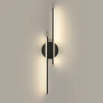 Nástěnné svítidlo Nástěnné svítidlo GOECO černé, integrovaný LED zdroj 24 W