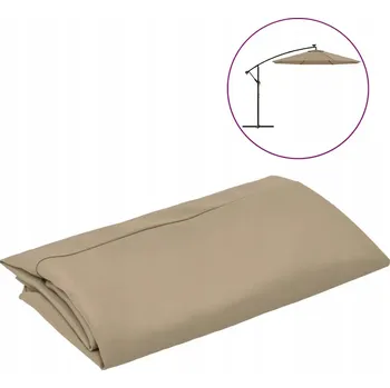 Slunečník Klasický slunečník VidaXL béžový 300 x 1 cm